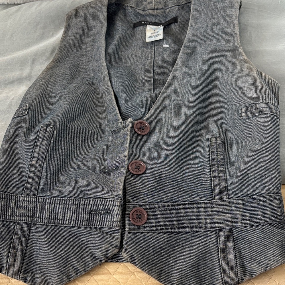 Marc Jacobs denim   Button-Up Vest size 4